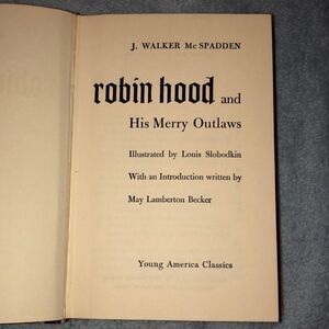 Robin Hood and His Merry Outlaws VTG Book